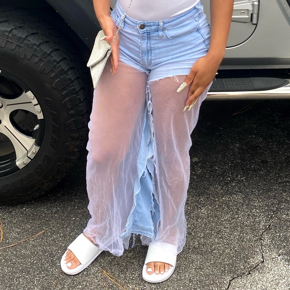 Sheer Hollister Light Blue Denim Jeans